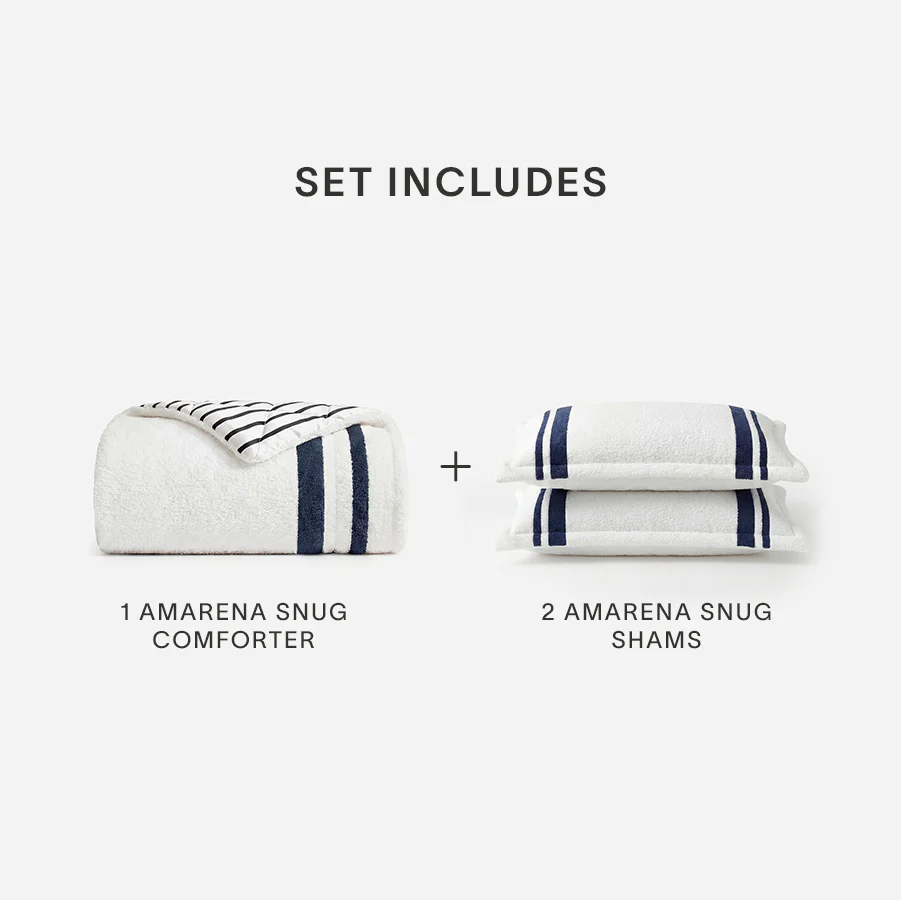 Amarena Snug Striped Comforter Bundle - Image 3