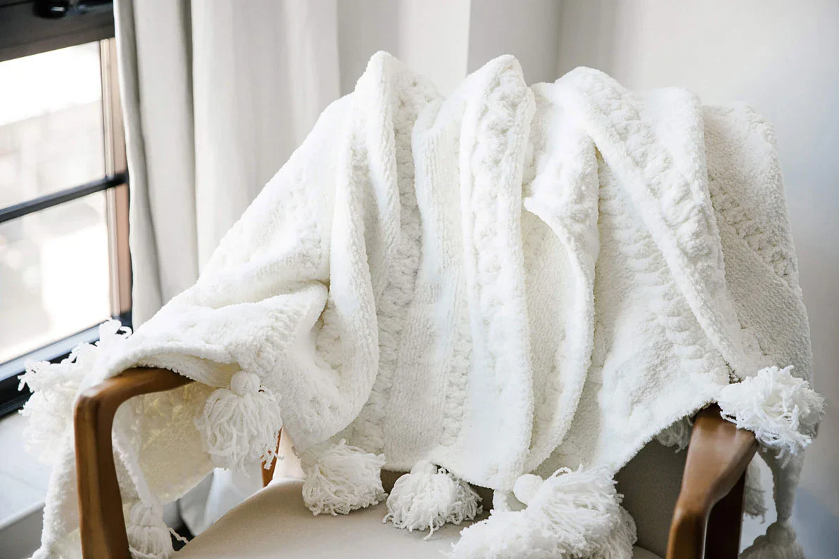 Braided Pom Pom Throw - Image 28