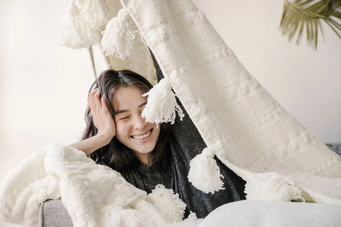 Braided Pom Pom Throw - Image 29