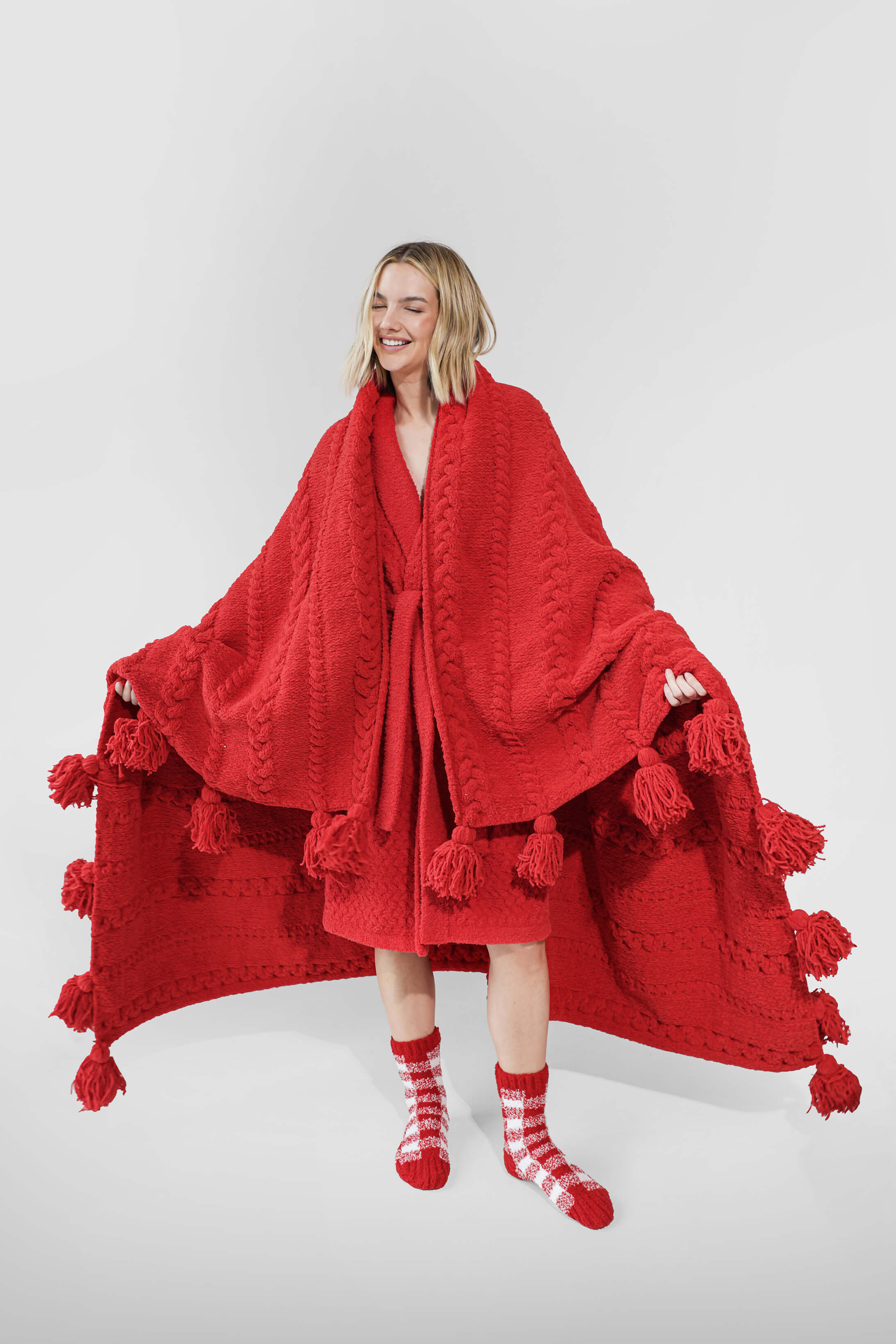 Braided Pom Pom Throw - Image 6