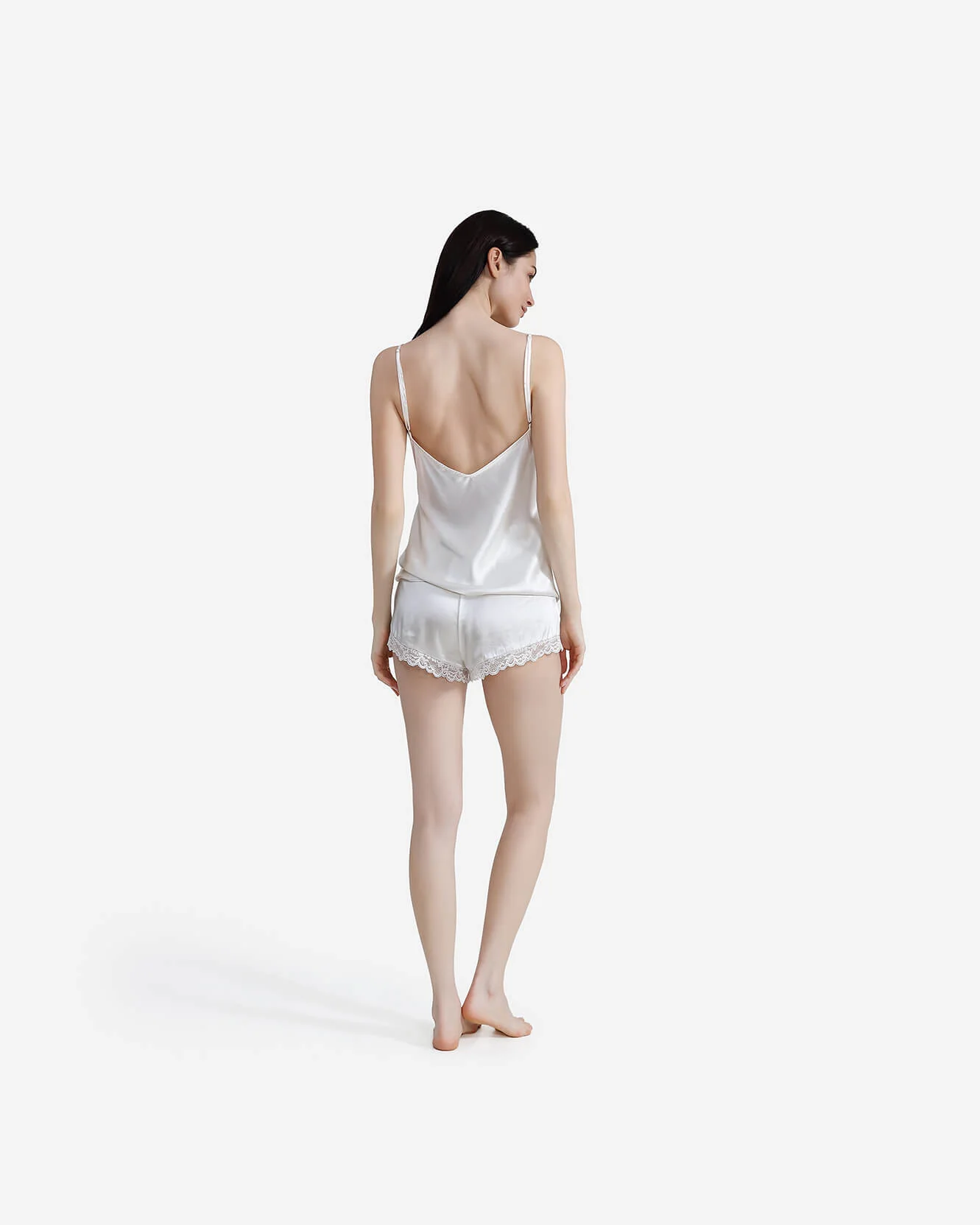 EcoSilk Lace Trim Cami & Short Set - Image 7