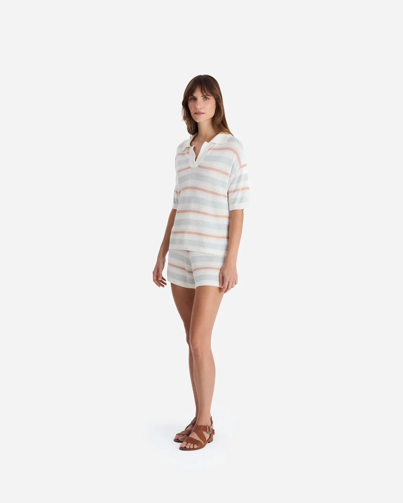 Lido Stripe Cloud Crochet Polo Shirt - Image 6