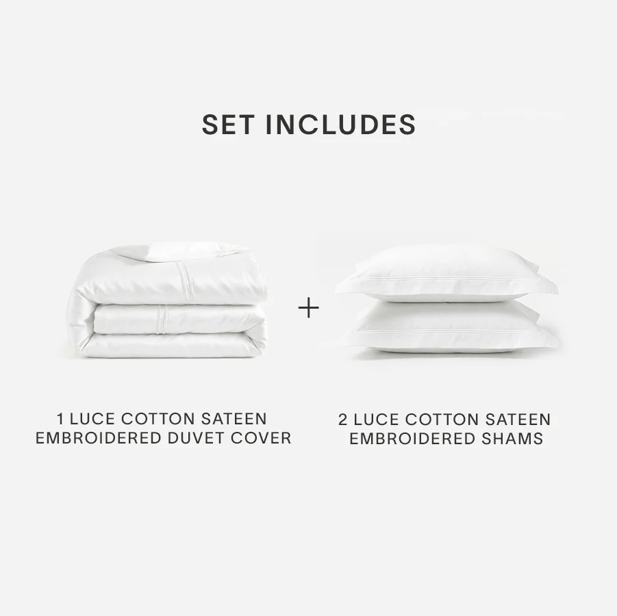 Luce Cotton Sateen Duvet Cover Bundle - Image 3
