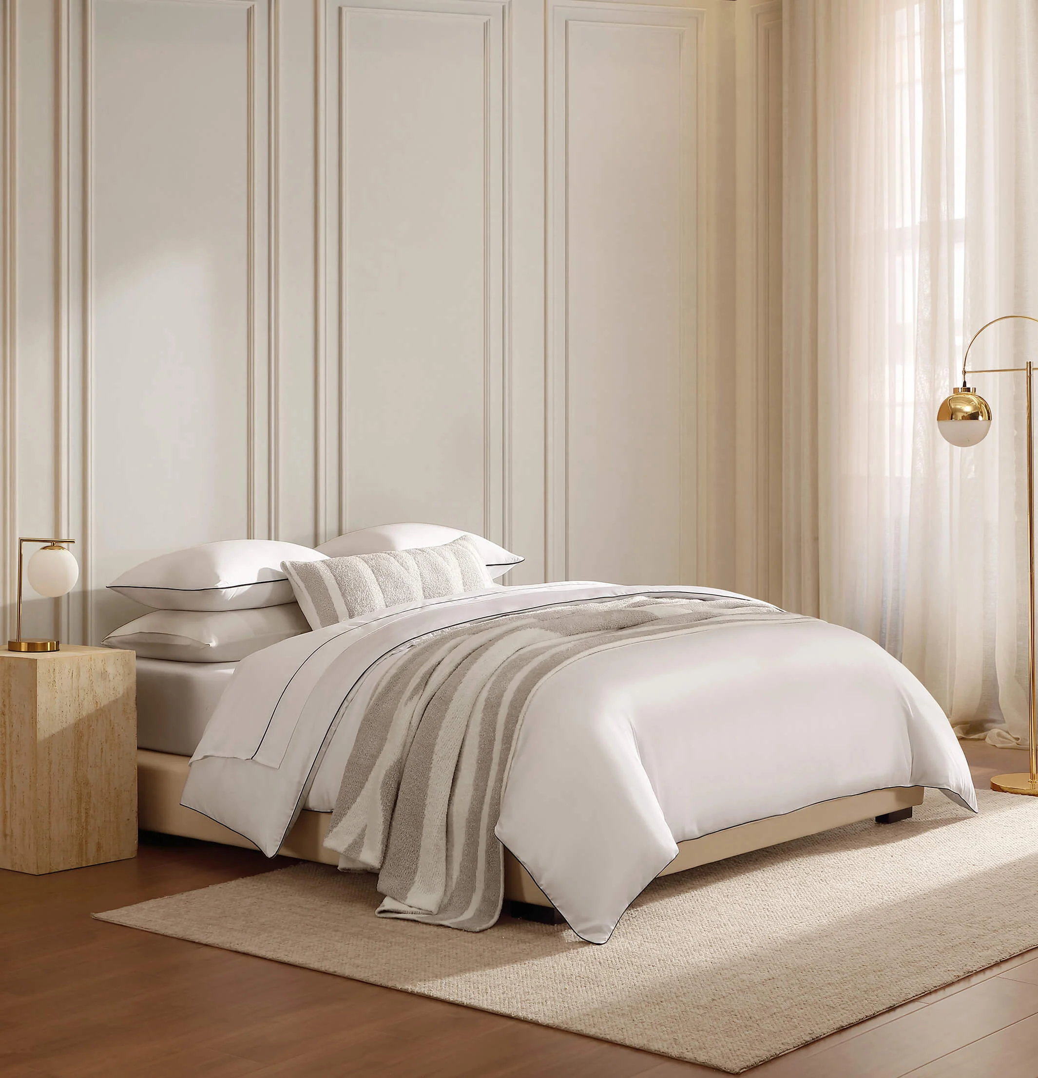 Bamboo Viscose Luxe Top Sheet with Piping - Image 14