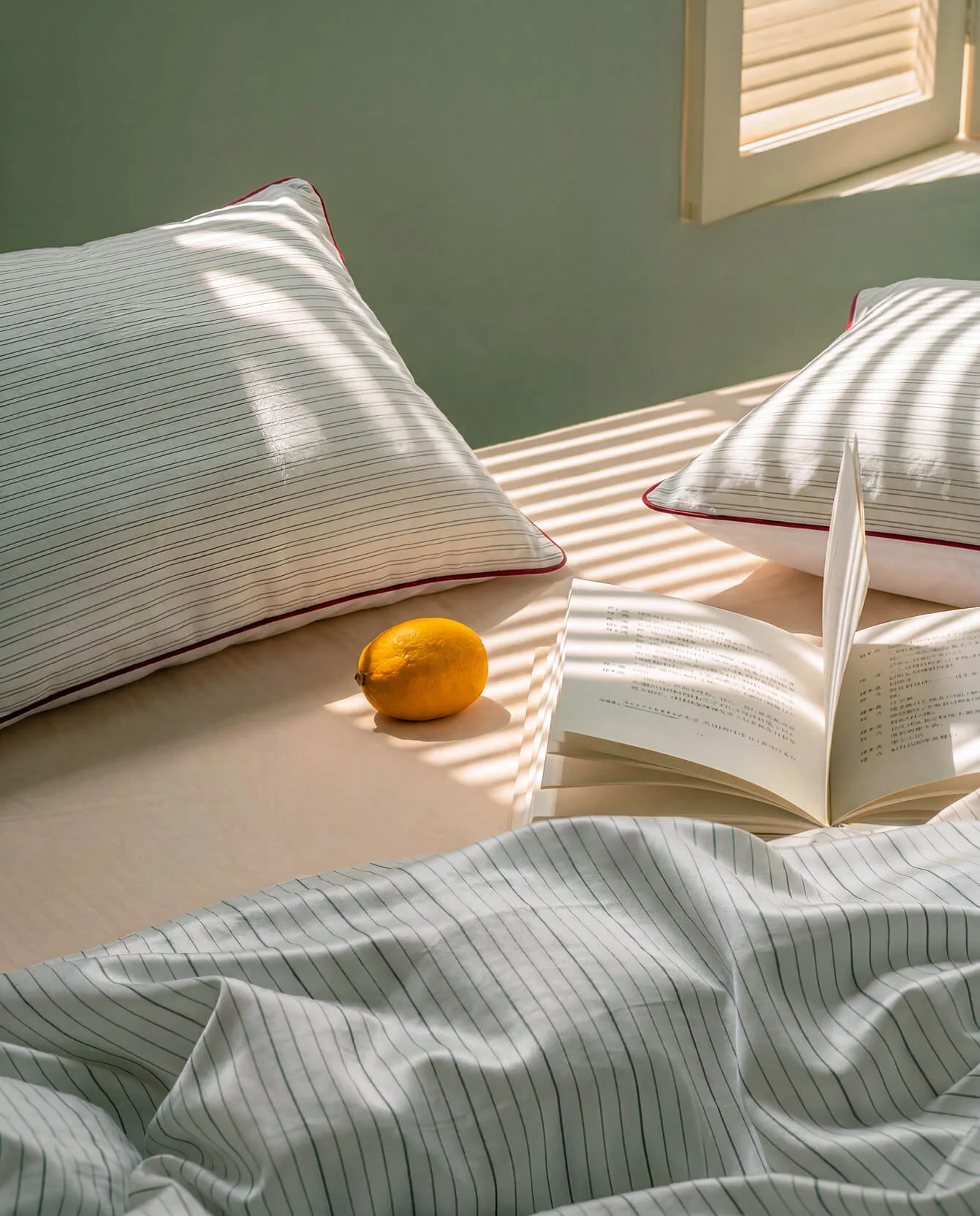 Mare Stripe Silky Lyocell Fitted Sheet Set - Image 14