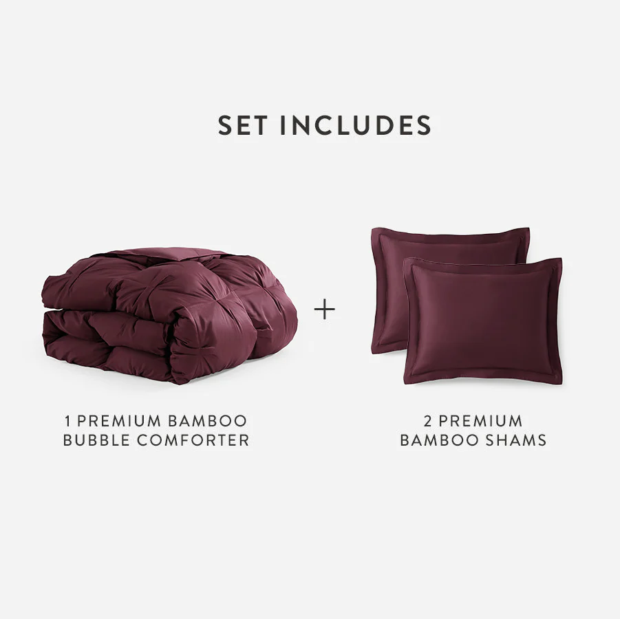 Premium Bamboo Viscose Bubble Comforter Bundle - Image 4