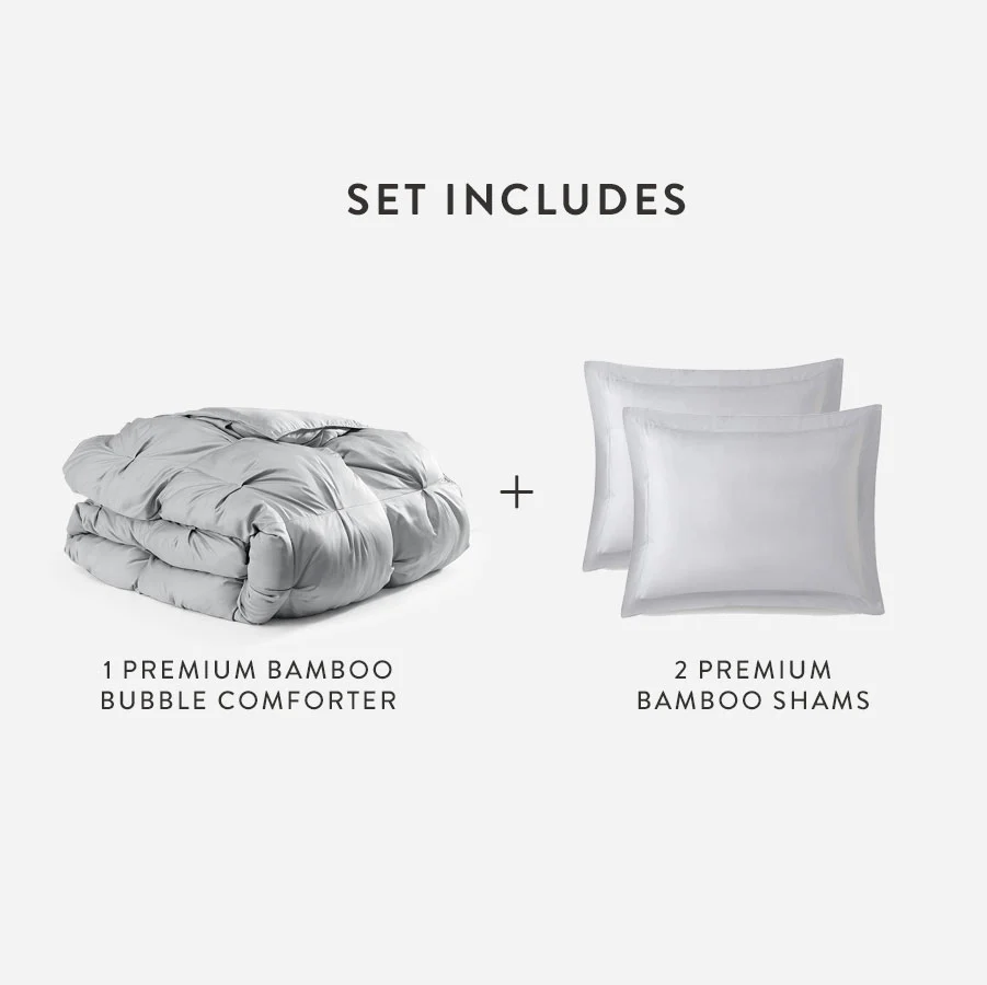 Premium Bamboo Viscose Bubble Comforter Bundle - Image 53