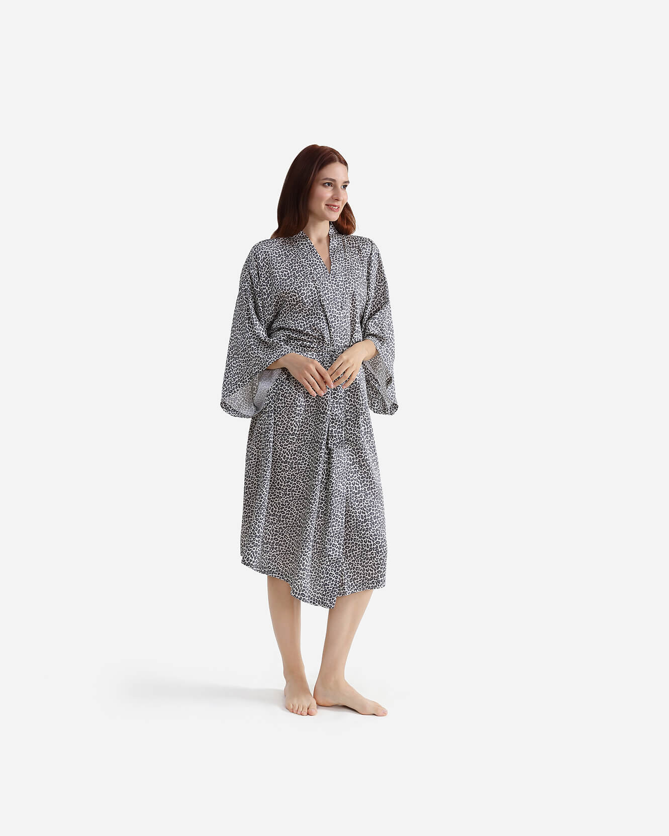 Silky Lyocell Leopard Print Kimono | Last Chance - Image 3
