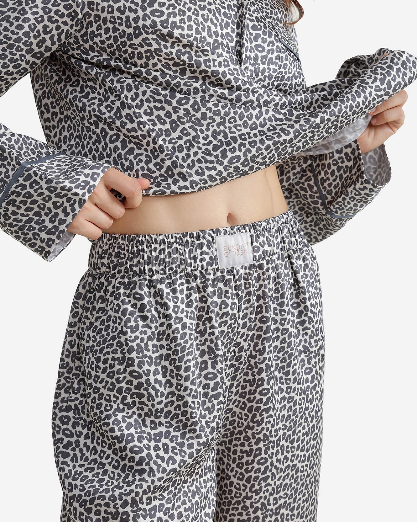 Silky Lyocell Long Leopard Print Pajama Set | Last Chance - Image 2