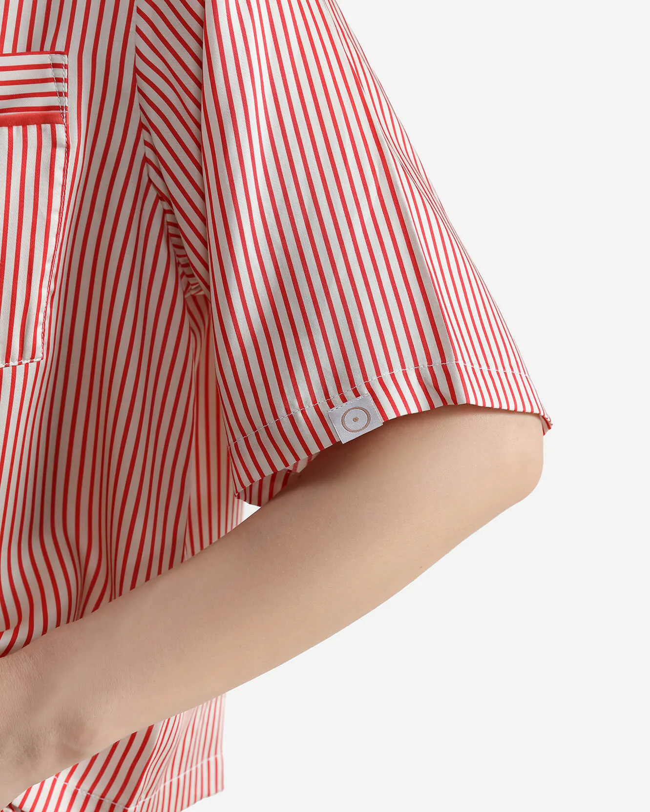 Silky Lyocell Short Striped Pajama Set - Image 5