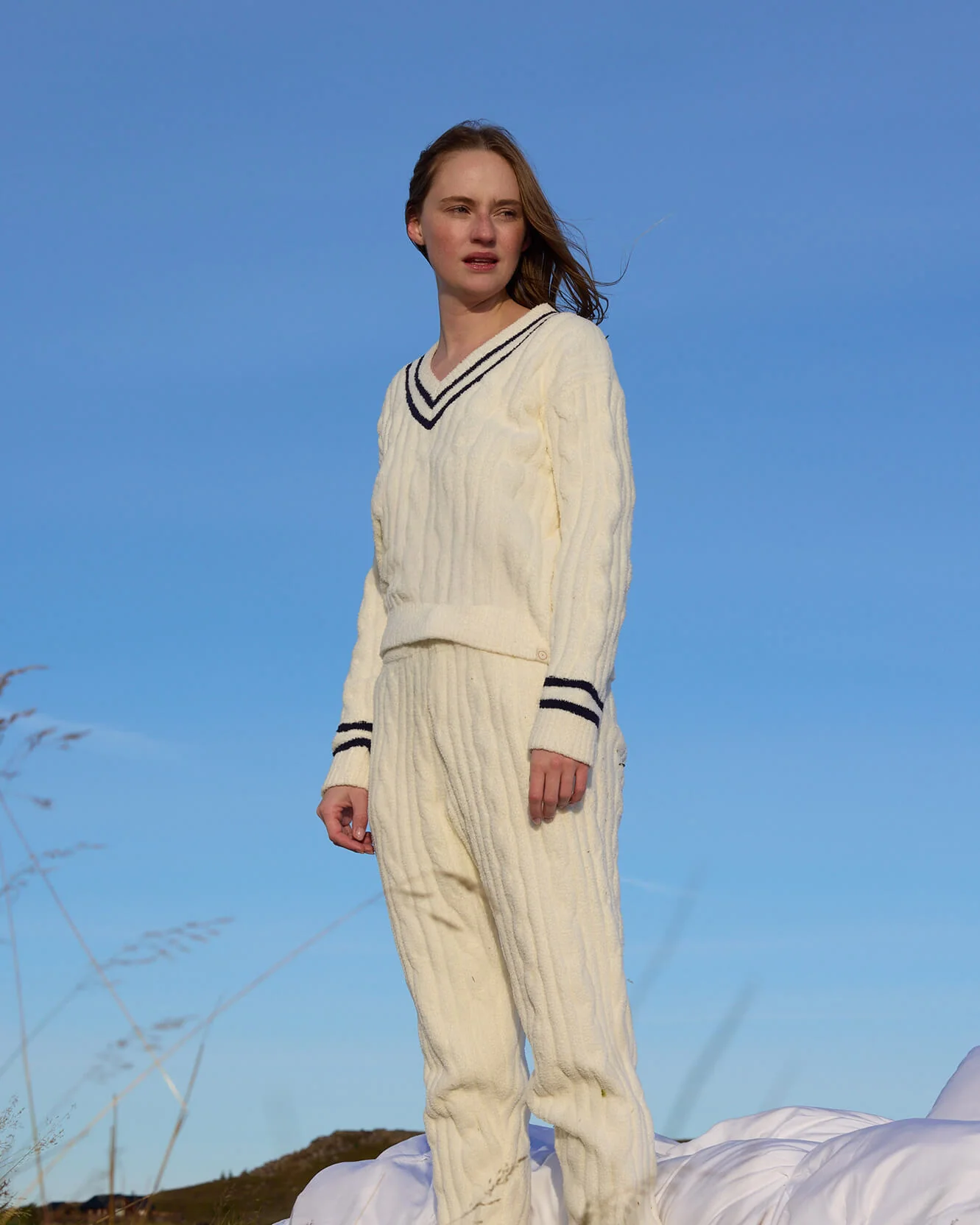 Snug Lite Braided V- Neck Pullover - Image 5