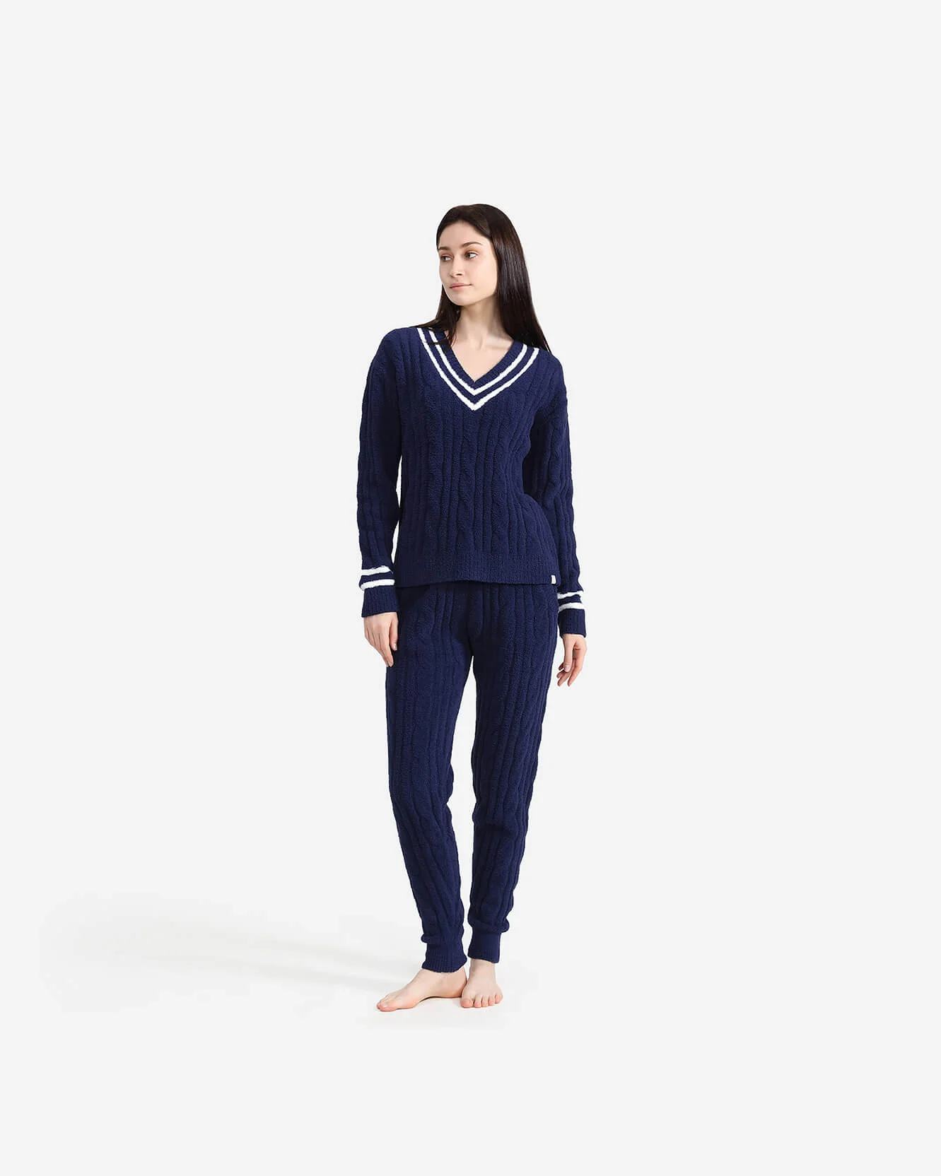 Snug Lite Braided V- Neck Pullover - Image 6