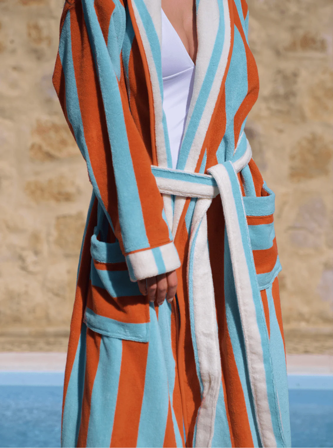 Spritz Striped Beach Robe - Image 5